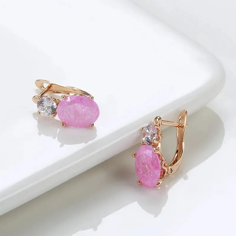 Boucles d'oreilles Perles de Quartz Bijoux Paradise