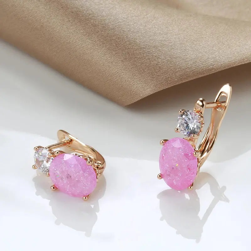 Boucles d'oreilles Perles de Quartz Bijoux Paradise