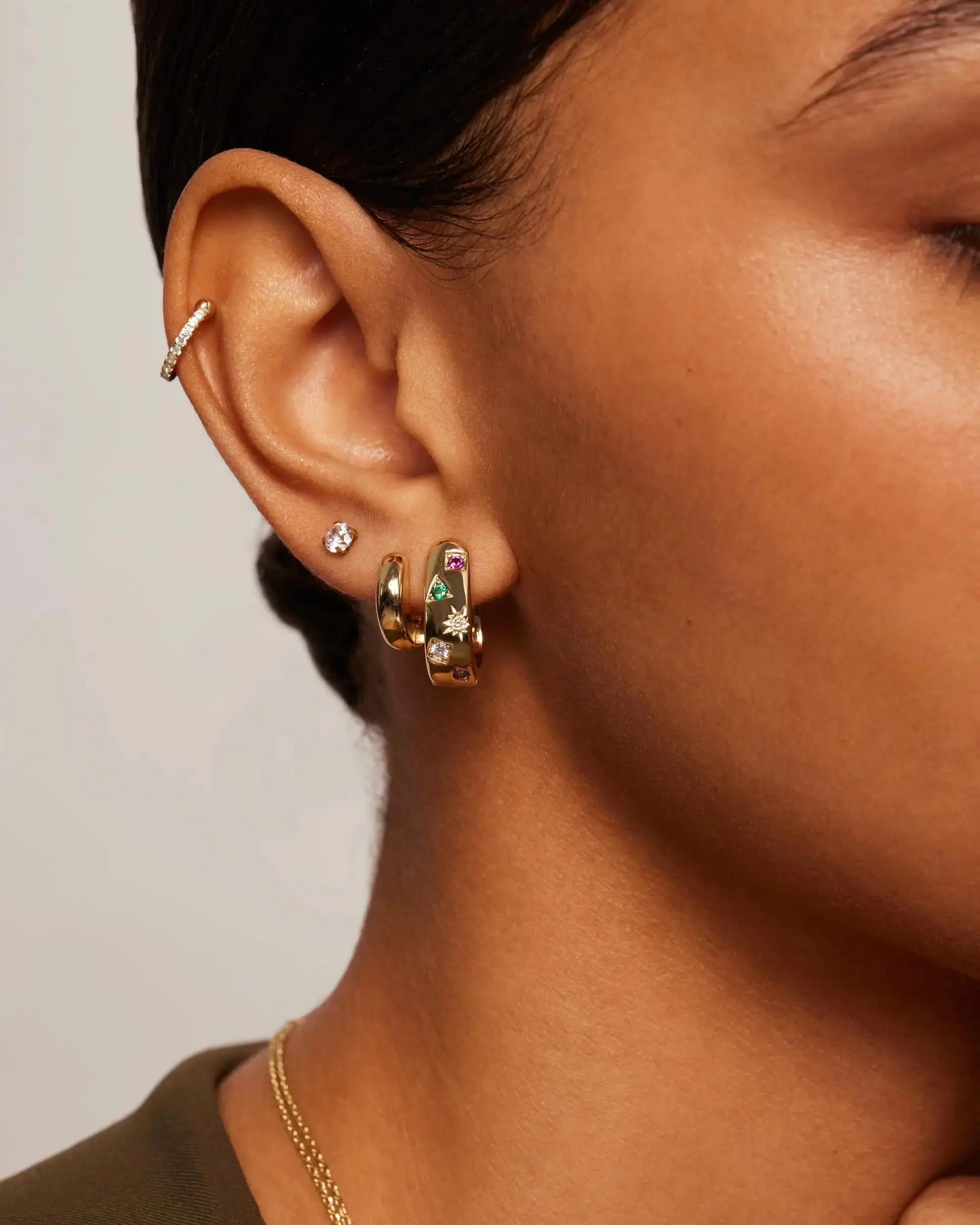 Boucles d'oreilles Vibration Dorée Bijoux Paradise
