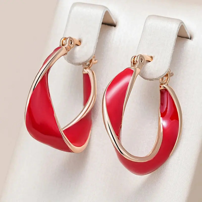 Boucles d'oreille Rouge Scarlett Élite Bijoux Paradise