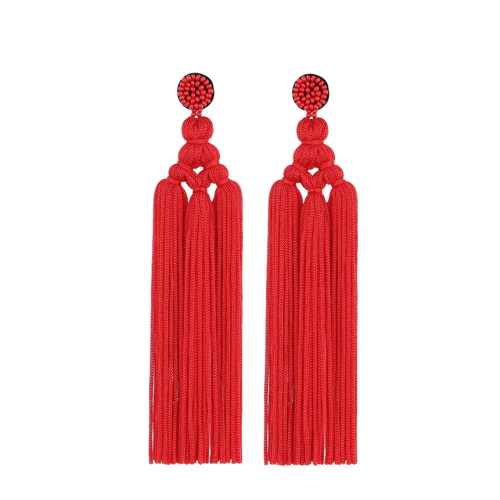 Boucles d'oreille Rouge Flamme Carmin Bijoux Paradise