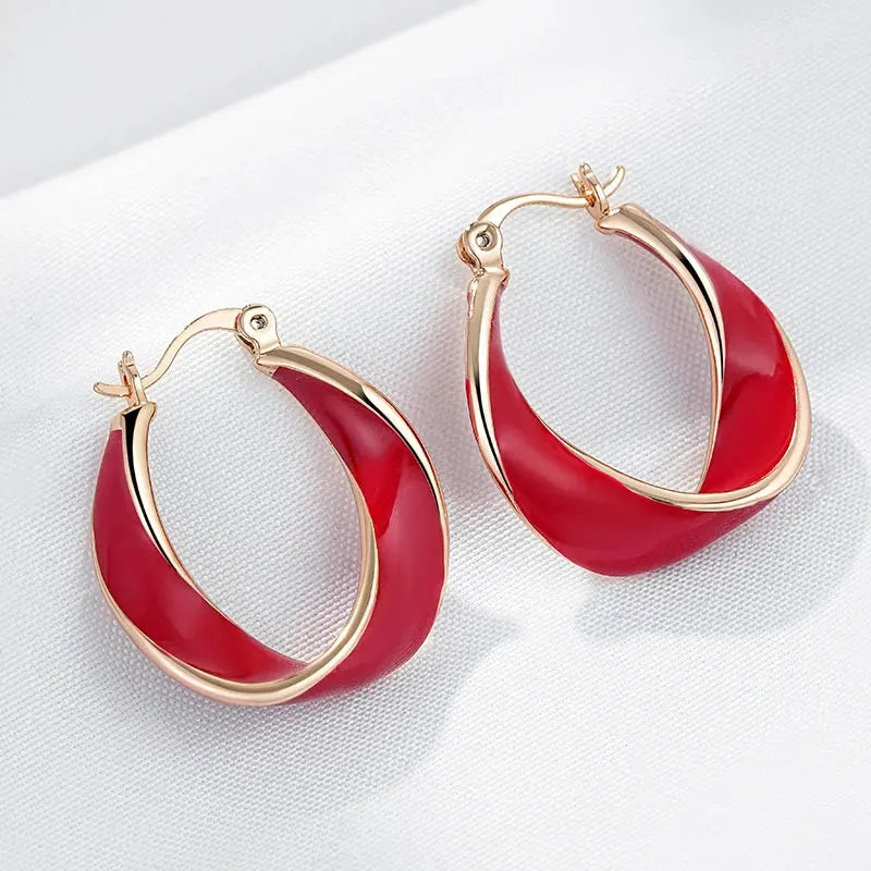 Boucles d'oreille Rouge Scarlett Élite Bijoux Paradise