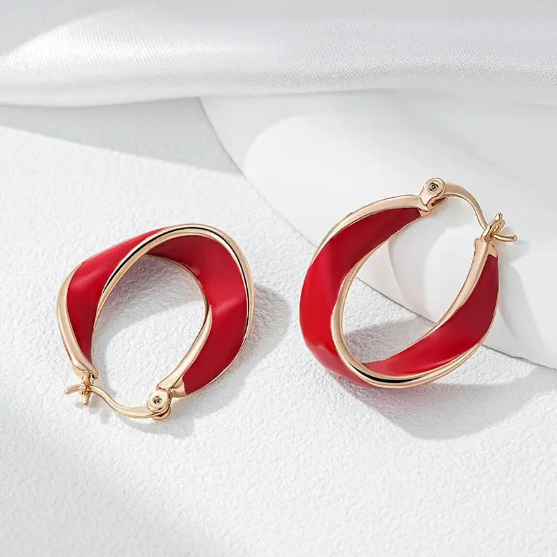 Boucles d'oreille Rouge Scarlett Élite Bijoux Paradise