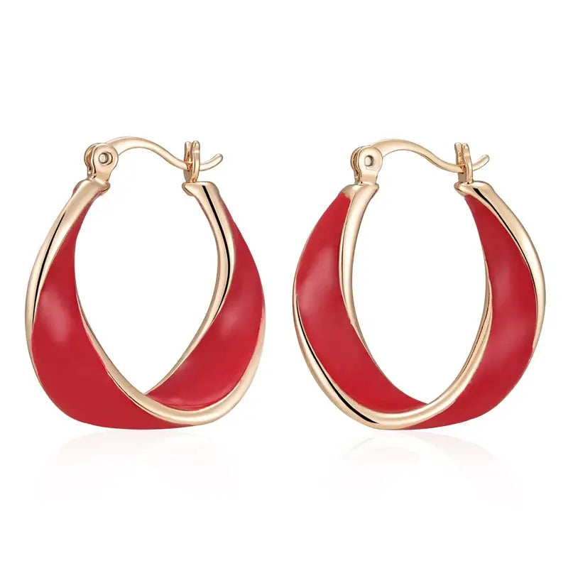 Boucles d'oreille Rouge Scarlett Élite Bijoux Paradise