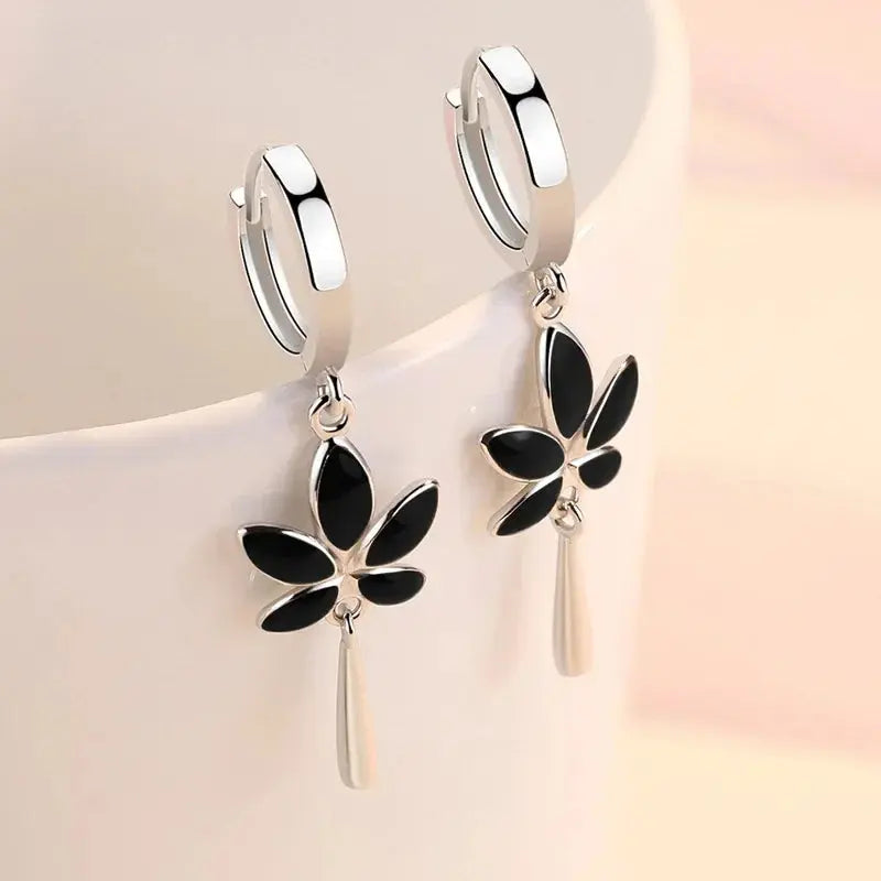 Boucles d'oreilles Fleur de Jais Bijoux Paradise