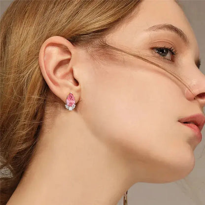Boucles d'oreille Cristallin Rose Bijoux Paradise