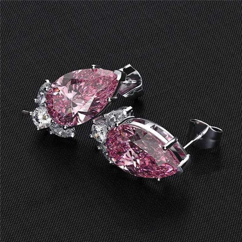 Boucles d'oreille Cristallin Rose Bijoux Paradise