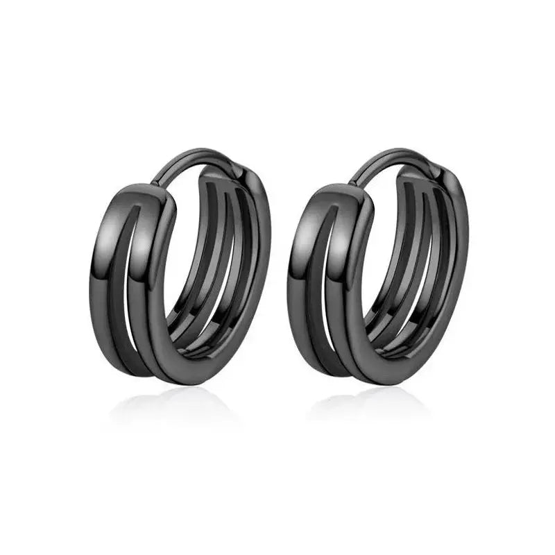 Boucles d'oreille Homme Anneau Cercle Noble Bijoux Paradise