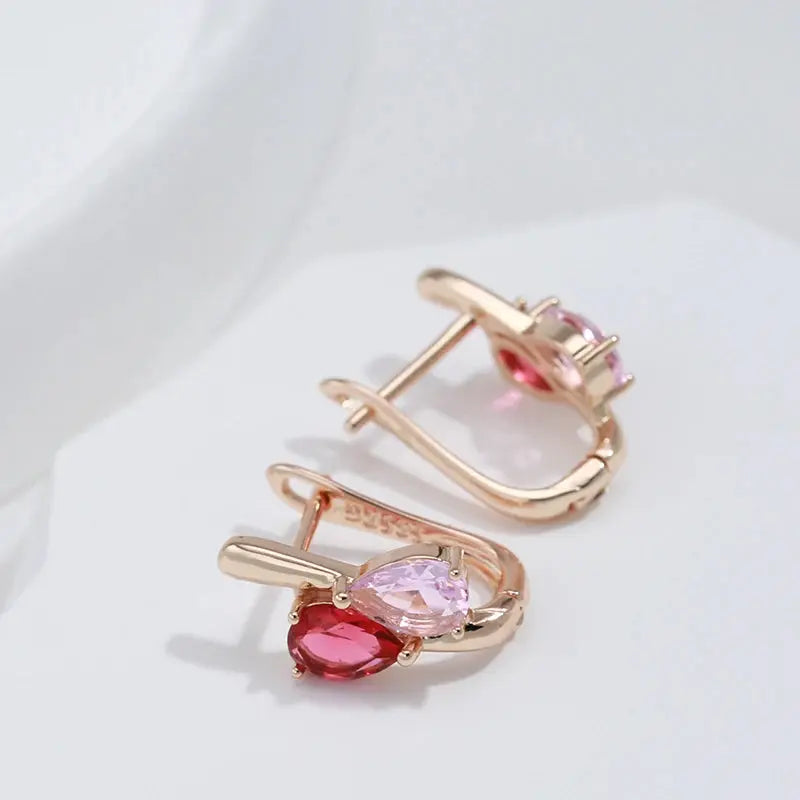Boucles d'oreille Rose Douceur Pastel Bijoux Paradise