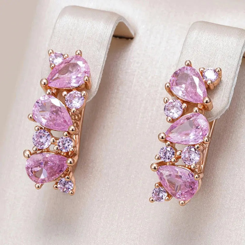 Boucles d'oreille Rose Pétale d’Amour Bijoux Paradise
