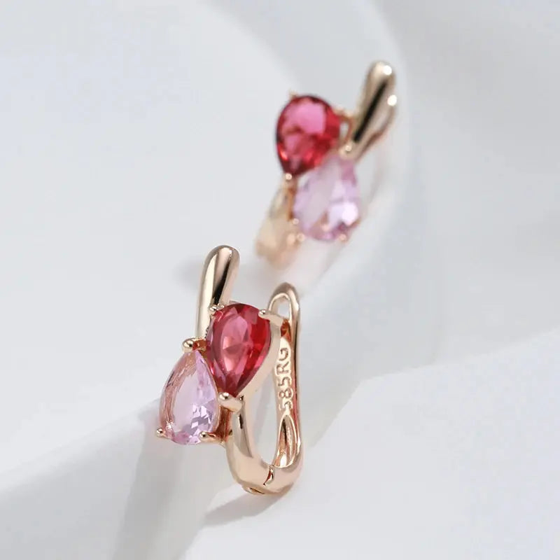 Boucles d'oreille Rose Douceur Pastel Bijoux Paradise