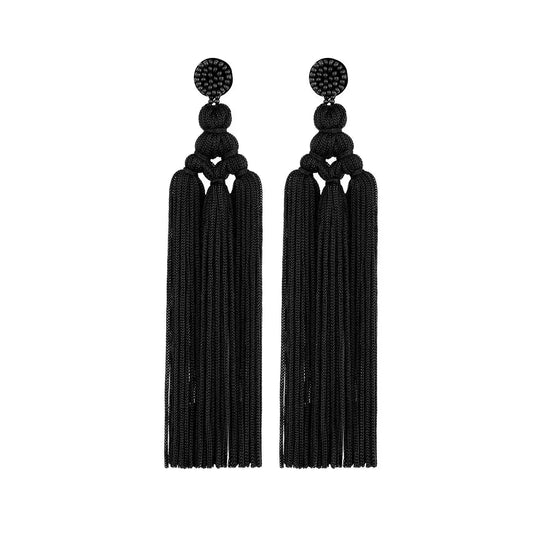 Boucles d'oreille Noire Flamme Carmin Bijoux Paradise
