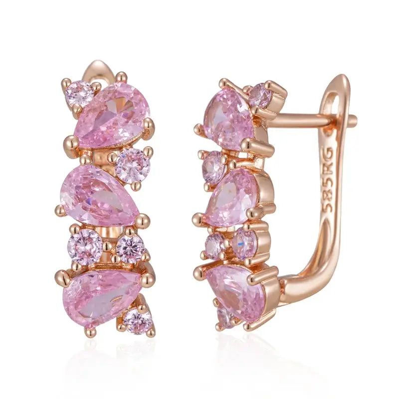 Boucles d'oreille Rose Pétale d’Amour Bijoux Paradise