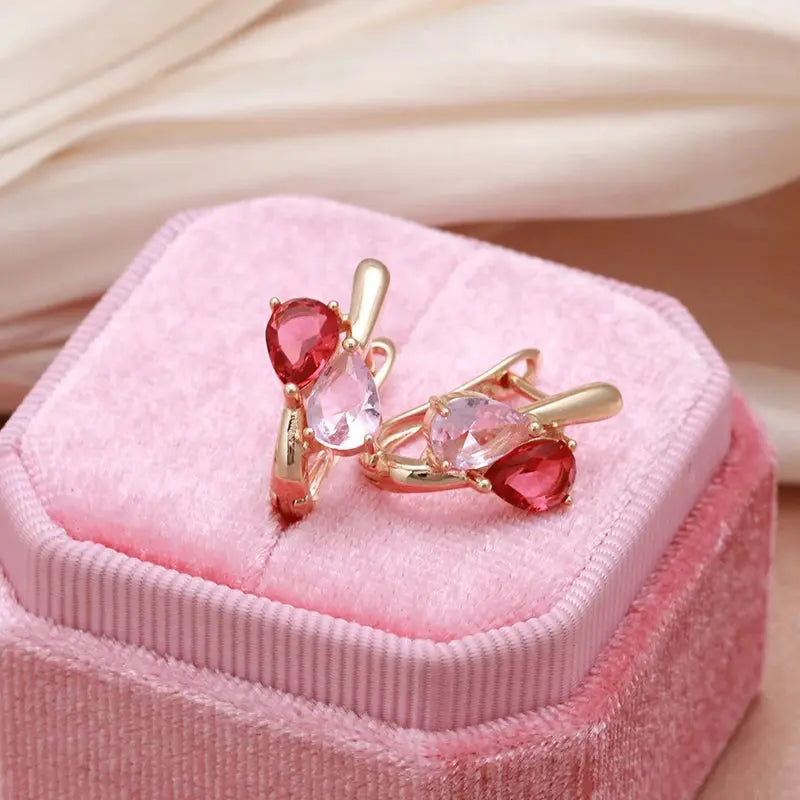 Boucles d'oreille Rose Douceur Pastel Bijoux Paradise