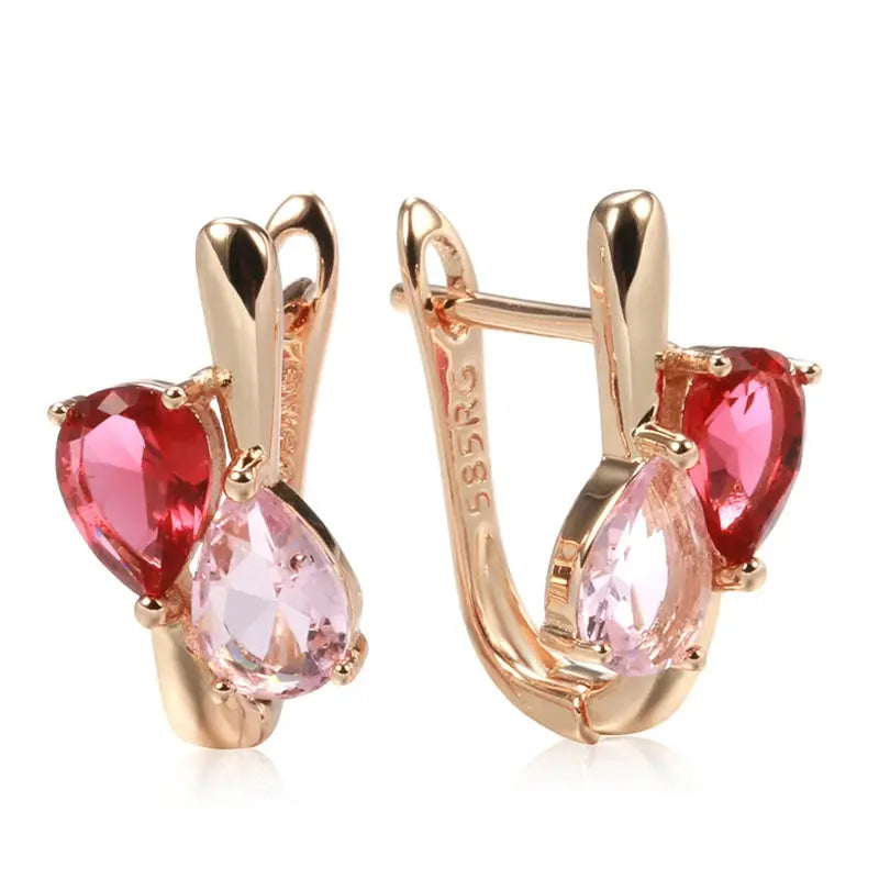 Boucles d'oreille Rose Douceur Pastel Bijoux Paradise