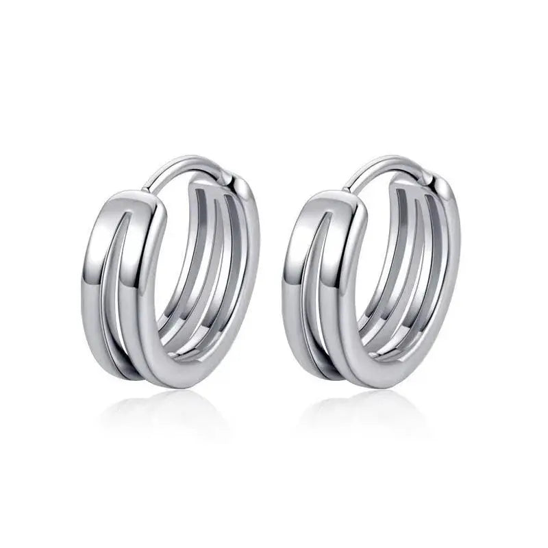 Boucles d'oreille Homme Anneau Cercle Noble Bijoux Paradise