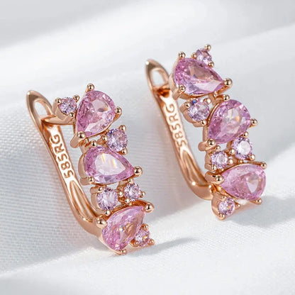 Boucles d'oreille Rose Pétale d’Amour Bijoux Paradise