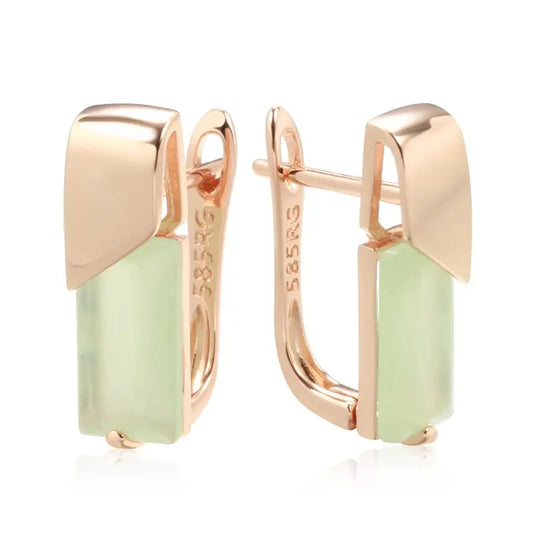 Boucles d'oreille Verte Éclat d’Olive Bijoux Paradise