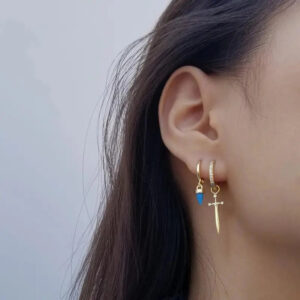 Boucles d'oreilles Croix Royale Bijoux Paradise