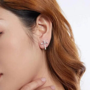 Boucles d'oreilles Croix d’Argent Bijoux Paradise