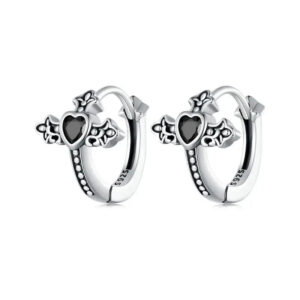 Boucles d'oreilles Croix de Minuit Bijoux Paradise