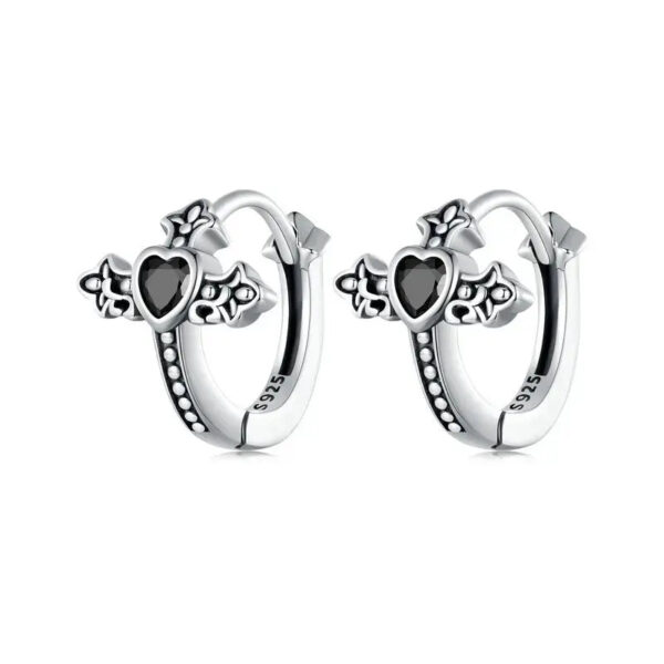 Boucles d'oreilles Croix de Minuit Bijoux Paradise