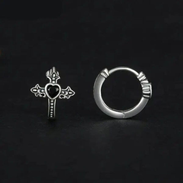 Boucles d'oreilles Croix de Minuit Bijoux Paradise
