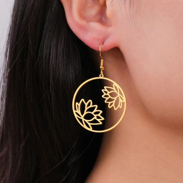 Boucles d'oreilles Lotus Brillant Bijoux Paradise