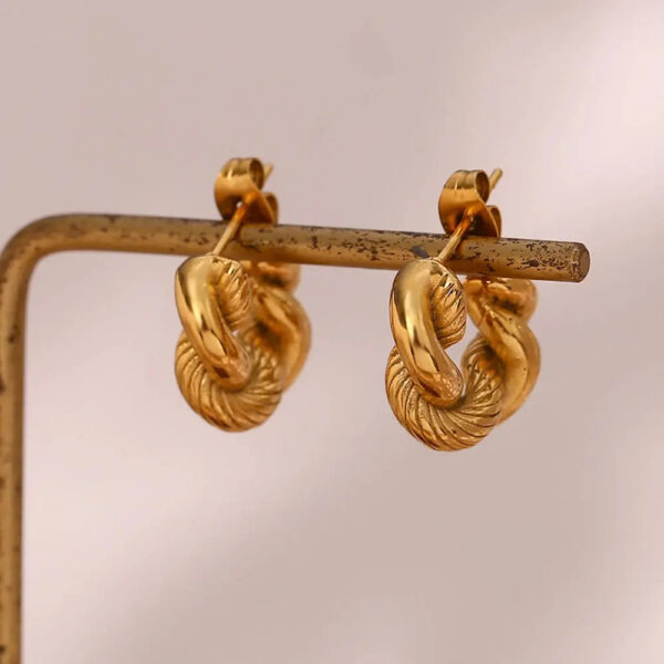Boucles d'oreilles Or Enlacé Bijoux Paradise