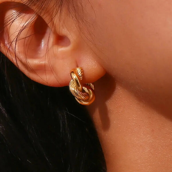 Boucles d'oreilles Or Enlacé Bijoux Paradise