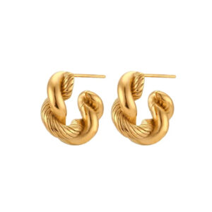 Boucles d'oreilles Or Enlacé Bijoux Paradise