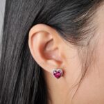 Boucles d'oreilles Saphir du Cœur Bijoux Paradise