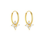 Boucles d'oreilles Trèfle d’Or Bijoux Paradise