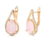 Boucles d'oreilles roses Blush Élégant Bijoux Paradise