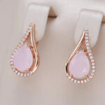 Boucles d'oreilles roses Blush Élégant Bijoux Paradise