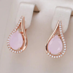 Boucles d'oreilles roses Blush Élégant Bijoux Paradise