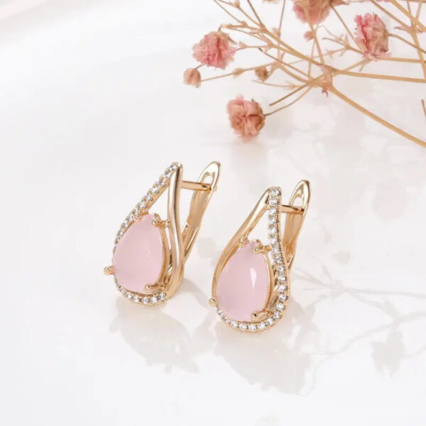Boucles d'oreilles roses Blush Élégant Bijoux Paradise