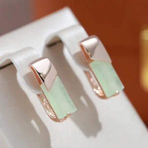 Boucles d'oreille Verte Éclat d’Olive Bijoux Paradise
