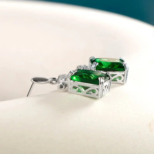 Boucles d'oreille Verte Cristaux de Forêt Bijoux Paradise