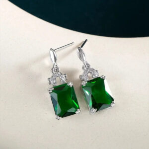 Boucles d'oreille Verte Cristaux de Forêt Bijoux Paradise