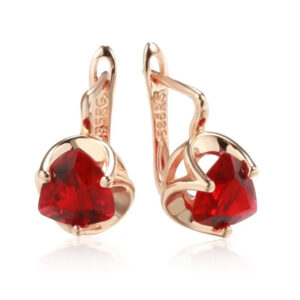 Boucles d'oreille Rouge Éclats Grenat Bijoux Paradise