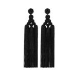 Boucles d'oreille Noire Flamme Carmin Bijoux Paradise