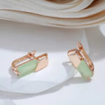 Boucles d'oreille Verte Éclat d’Olive Bijoux Paradise