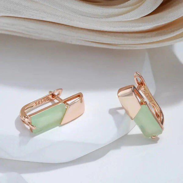 Boucles d'oreille Verte Éclat d’Olive Bijoux Paradise