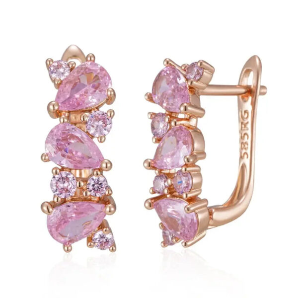 Boucles d'oreille Rose Pétale d’Amour Bijoux Paradise