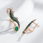 Boucles d'oreille Verte Lézard Bijoux Paradise