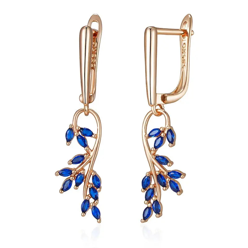 Boucles d'oreille Bleue Symphonie Bijoux Paradise