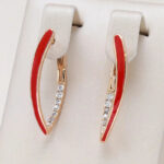 Boucles d'oreille Rouge Ardent Raffinement Bijoux Paradise