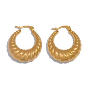 Boucles d'oreille Créole Soleil d'Or Bijoux Paradise
