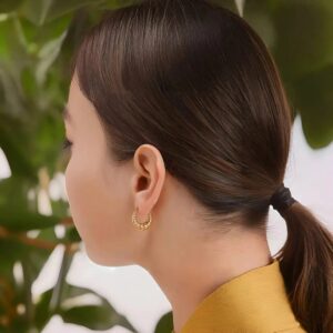 Boucles d'oreille Créole Soleil d'Or Bijoux Paradise